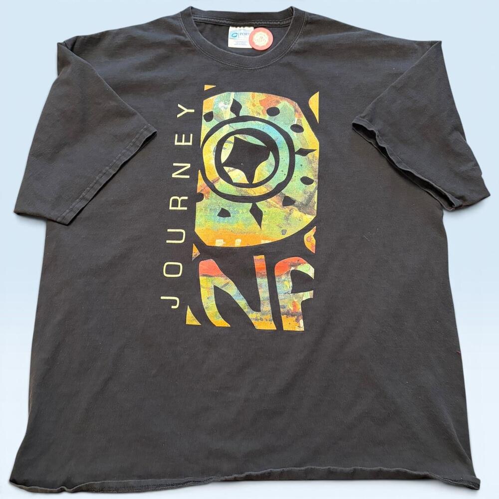 Port & Company Shirt Mens 2XL Black Journey Double Sided Graphic Tee T-Shirt